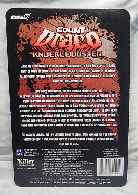 Killer Bootlegs ReAction Figures Count Draco Knuckle Duster Action Figure