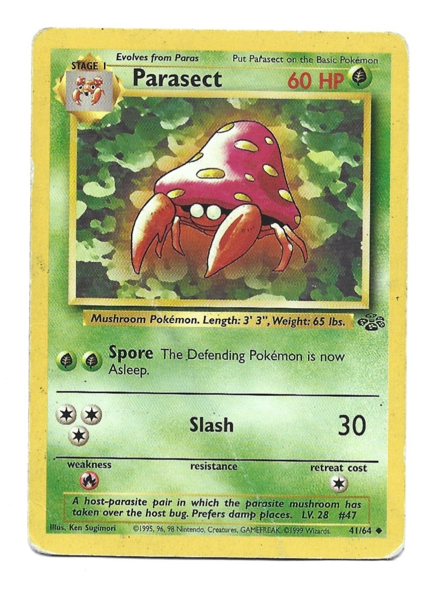 Parasect 41/64 Jungle Unlimited Pokemon TCG 1999 HP