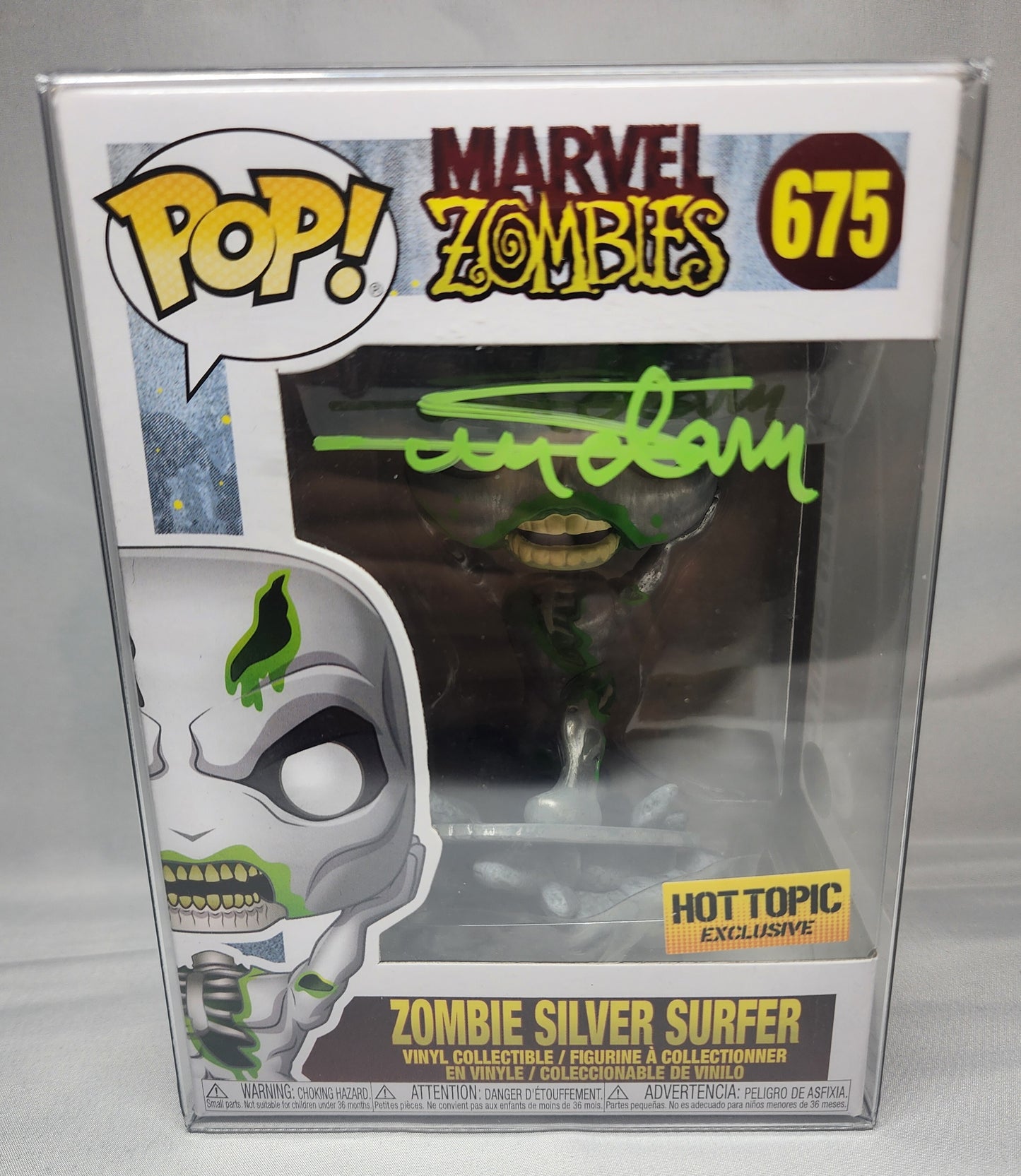 Pop Marvel Zombie Silver Surfer #675 Hot Topic Exclusive Signed