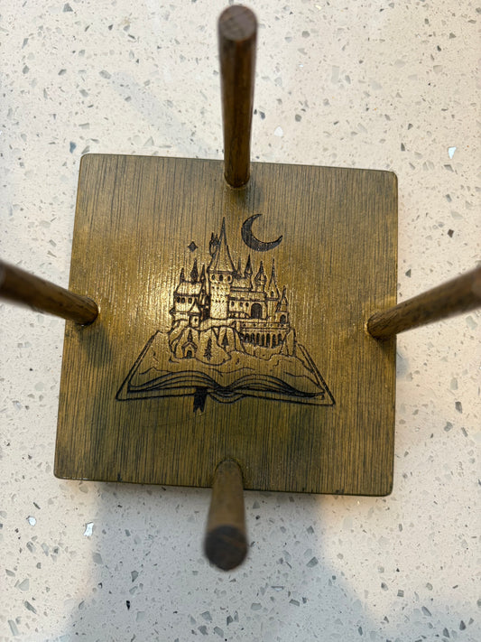 Harry Potter House Themed Premium Wooden Coaster Set w/ Holder - Custom