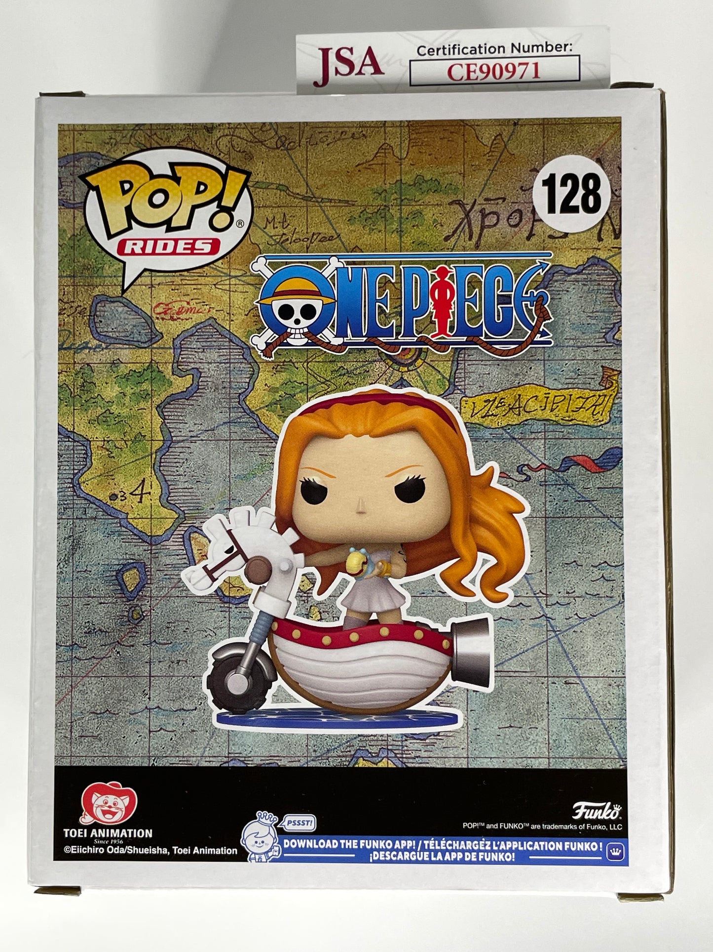 Funko Pop! Rides One Piece Nami with White Hobby Horse #128 - Signed - JSA