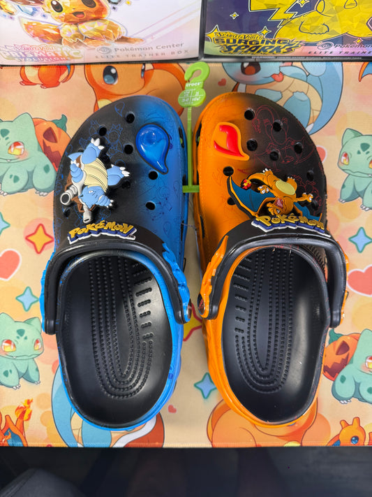 New Pokémon Crocs Versus Clog Mens Size 7 Women Size 9 Charizard Vs Blastoise