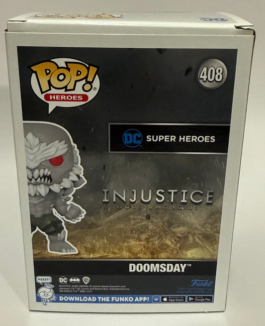 Pop Heroes Injustice Gods Among Us Doomsday #408 Signed by Sam Witwer