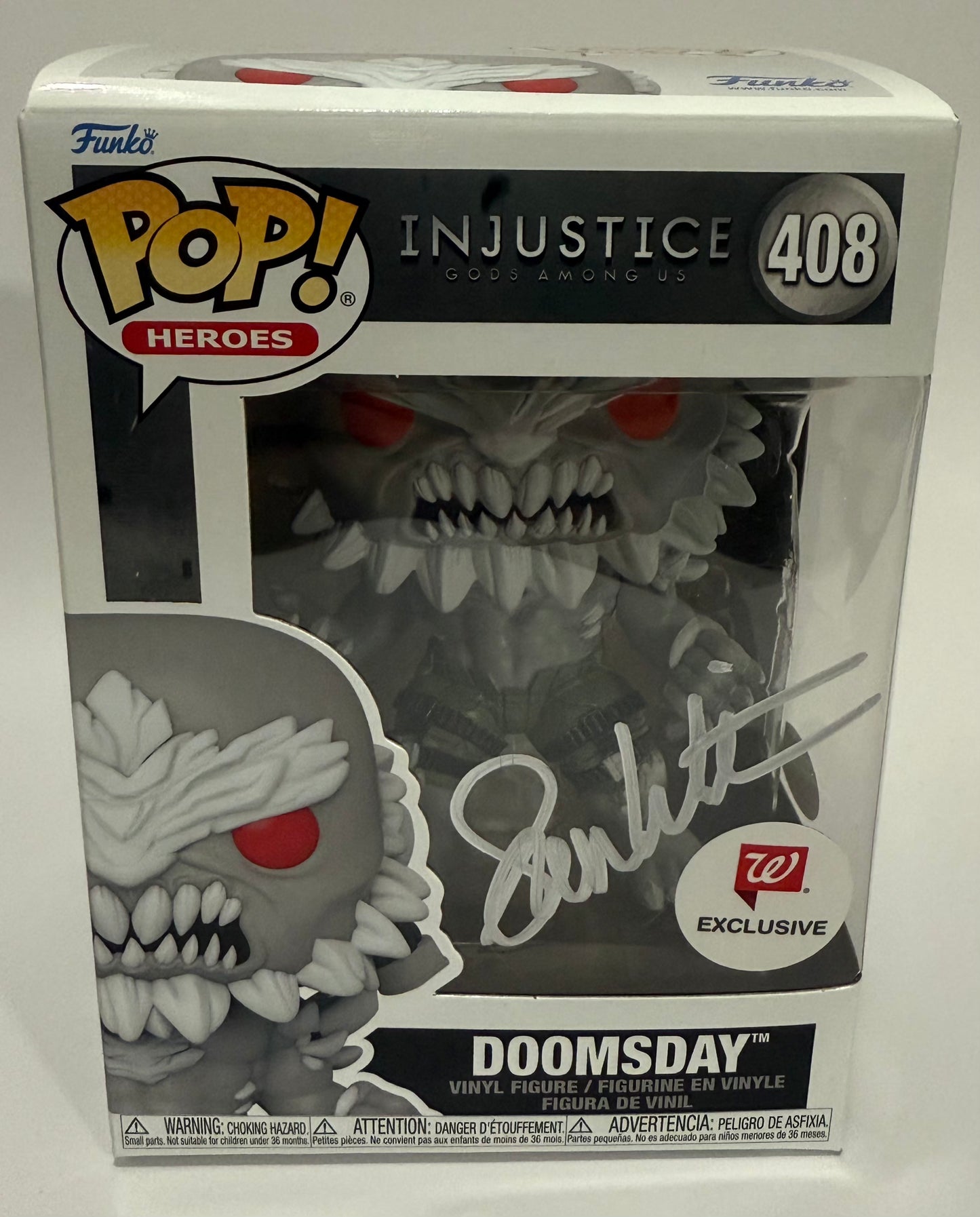Pop Heroes Injustice Gods Among Us Doomsday #408 Signed by Sam Witwer