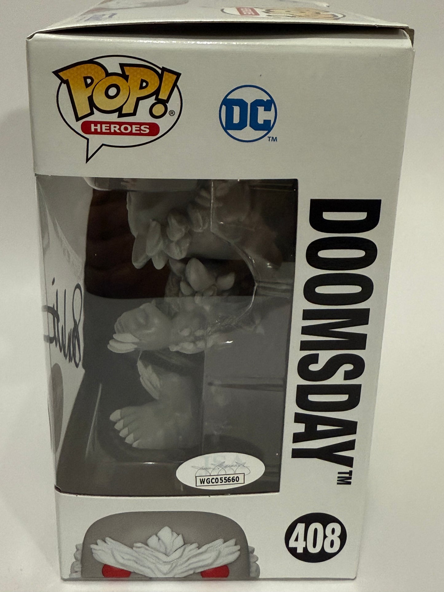 Pop Heroes Injustice Gods Among Us Doomsday #408 Signed by Sam Witwer
