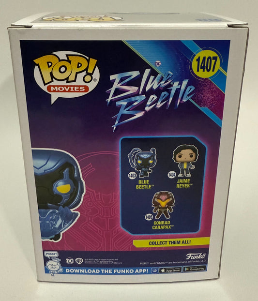 Pop Movies Blue Beetle Blue Beetle #1407 Glow In The Dark Signed