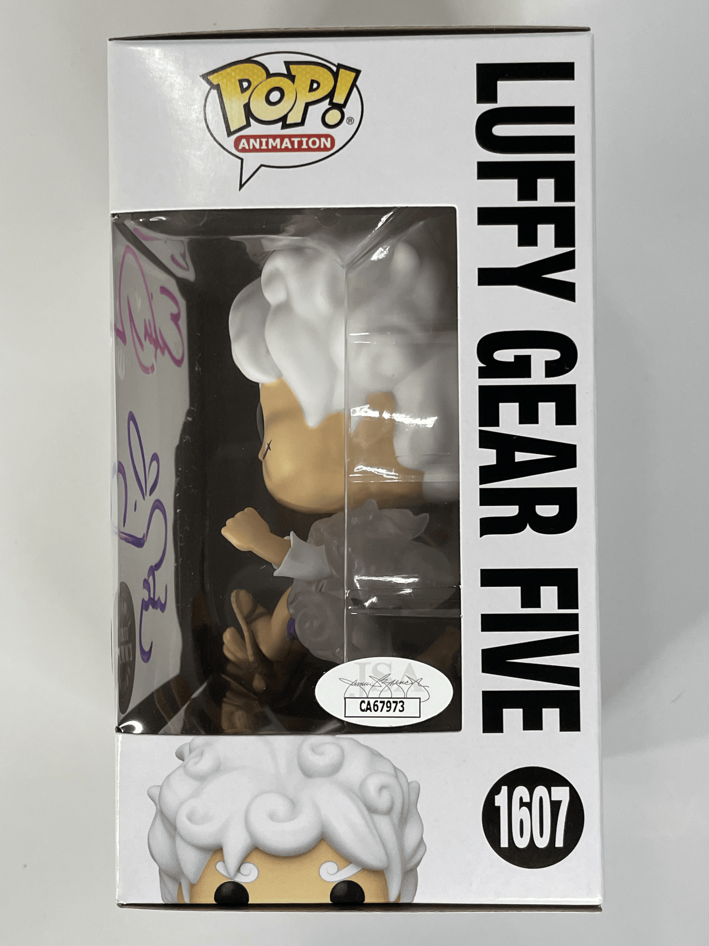 Pop! Animation One Piece Luffy Gear Five Chase Glow In The Dark #1607 Signed by Erica Schroeder & Colleen Clickenbeard