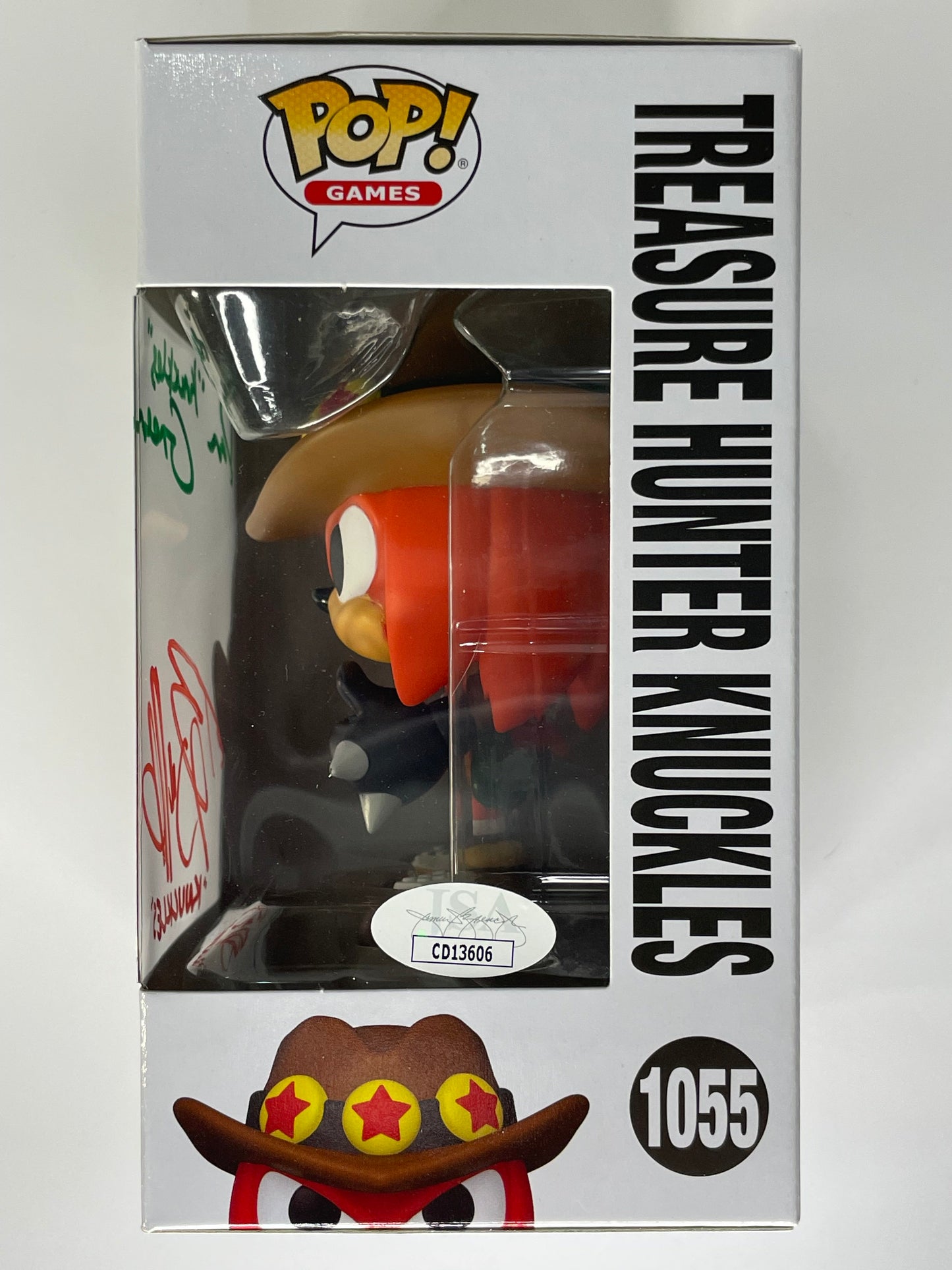 Pop Games Sonic The Hedgehog Treasure Hunter Knuckles #1055 Signed by Dan Green & Brian Drummond