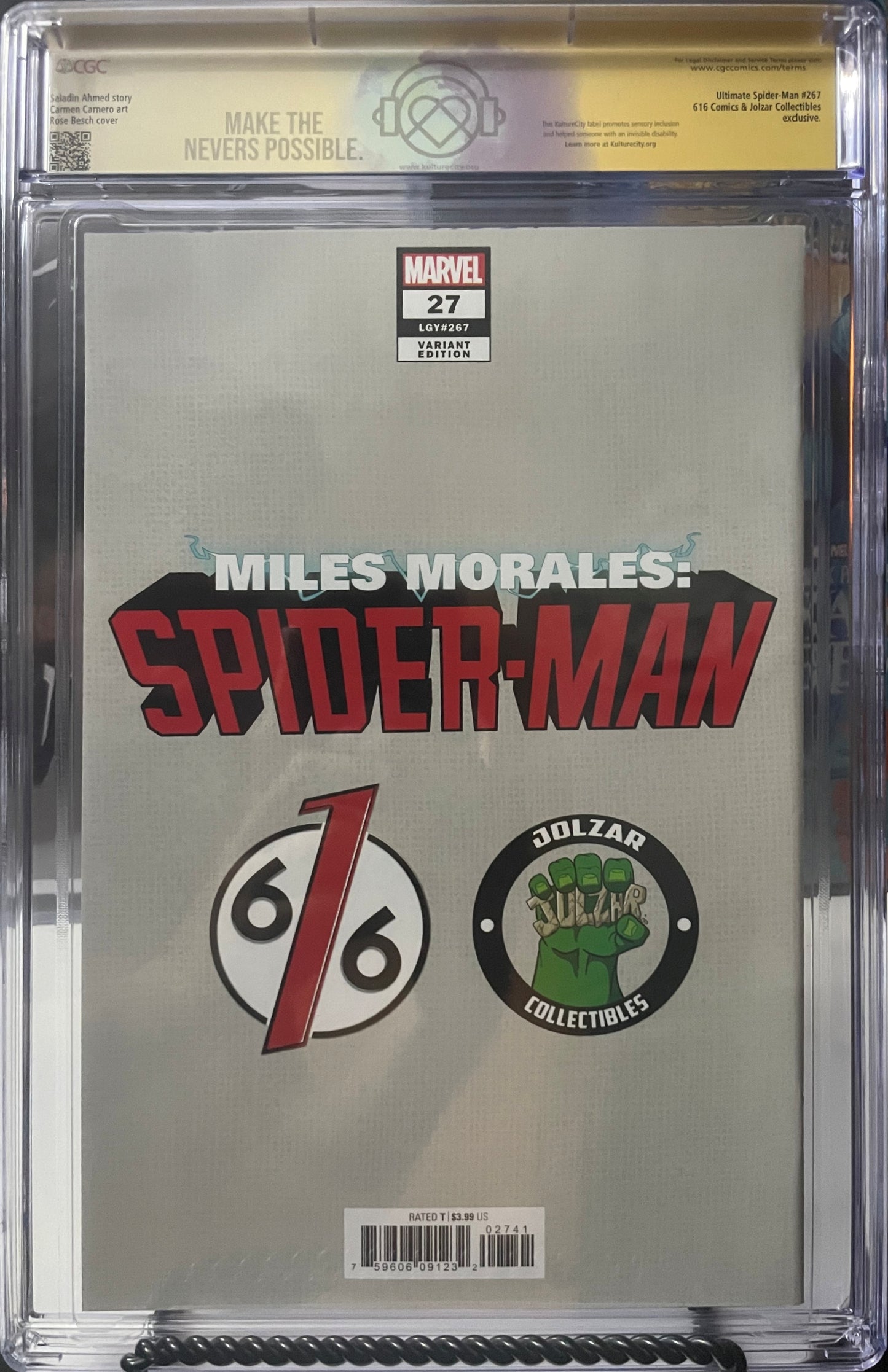 MILES MORALES: SPIDER-MAN #27 CGC 9.8 SIGNATURE SERIES (2021)