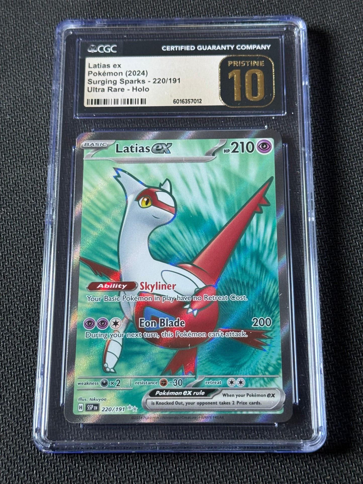 POKEMON TCG: Latias Ex : Surging Sparks - 220/191 CGC Pristine 10