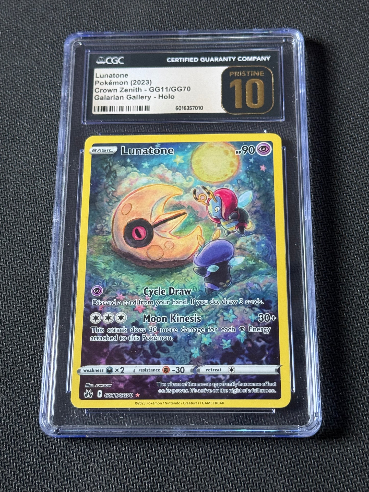 POKEMON TCG: Lunatone: Crown Zenith - GG11/GG70 CGC Pristine 10