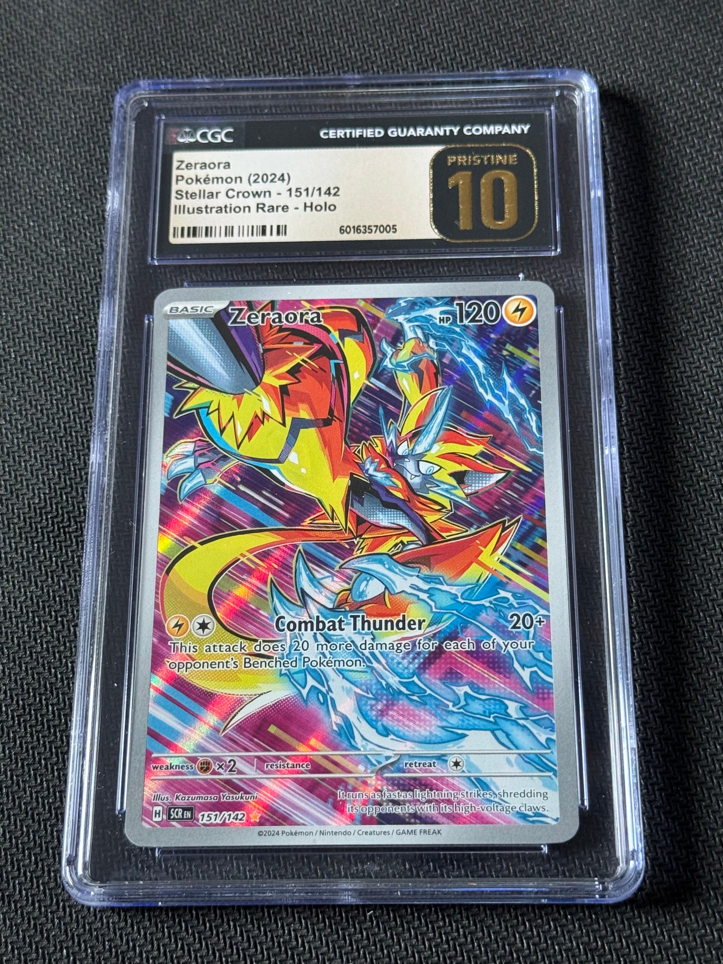 POKEMON TCG: Zeraora : Stellar Crown - 151/142 CGC Pristine 10