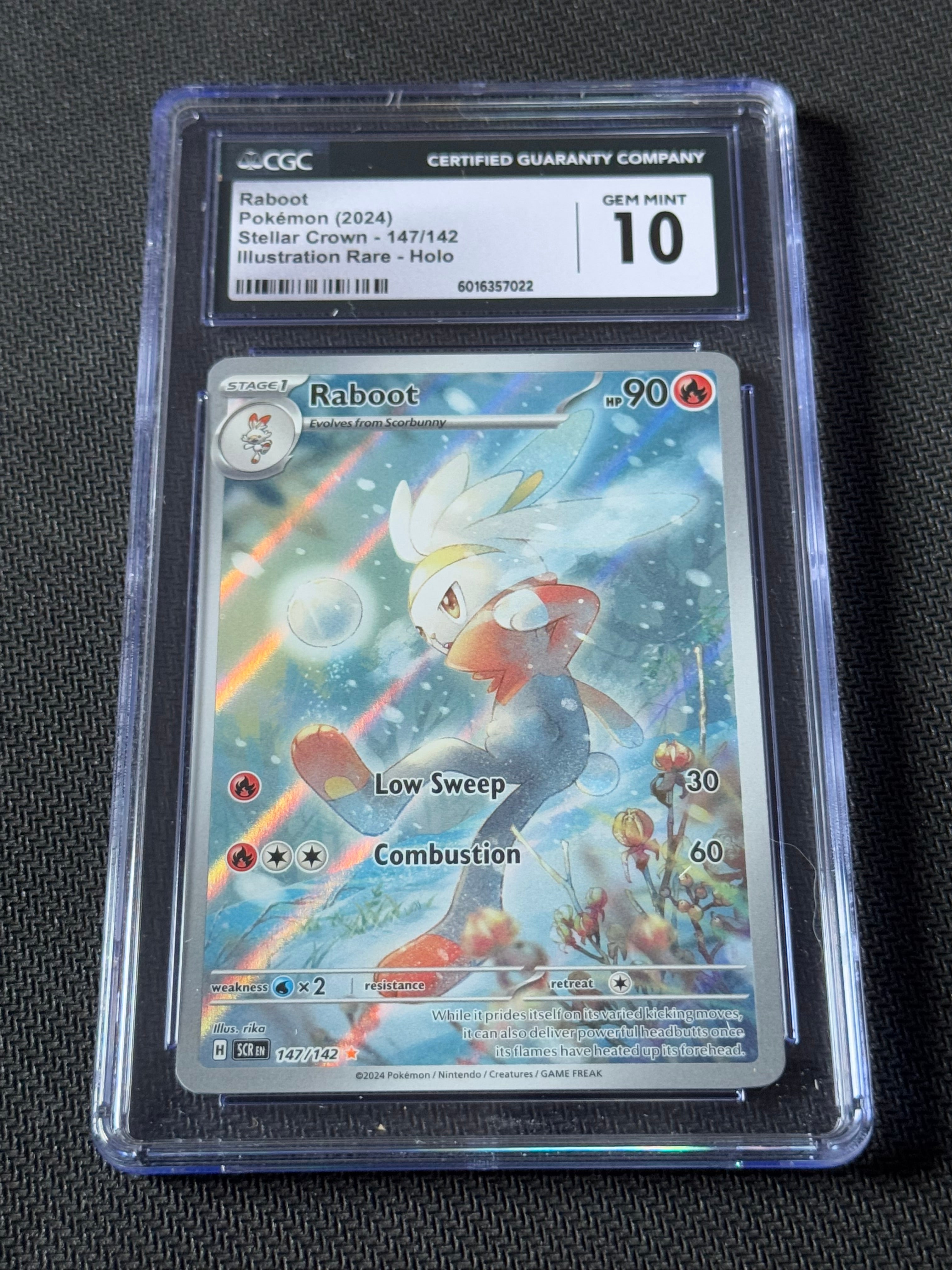 POKEMON TCG: Raboot: Stellar Crown - 147/142 CGC Gem Mint 10 Far Out Comics POKEMON TCG: Raboot: Stellar Crown - 147/142 CGC Gem Mint 10 Far Out Comics