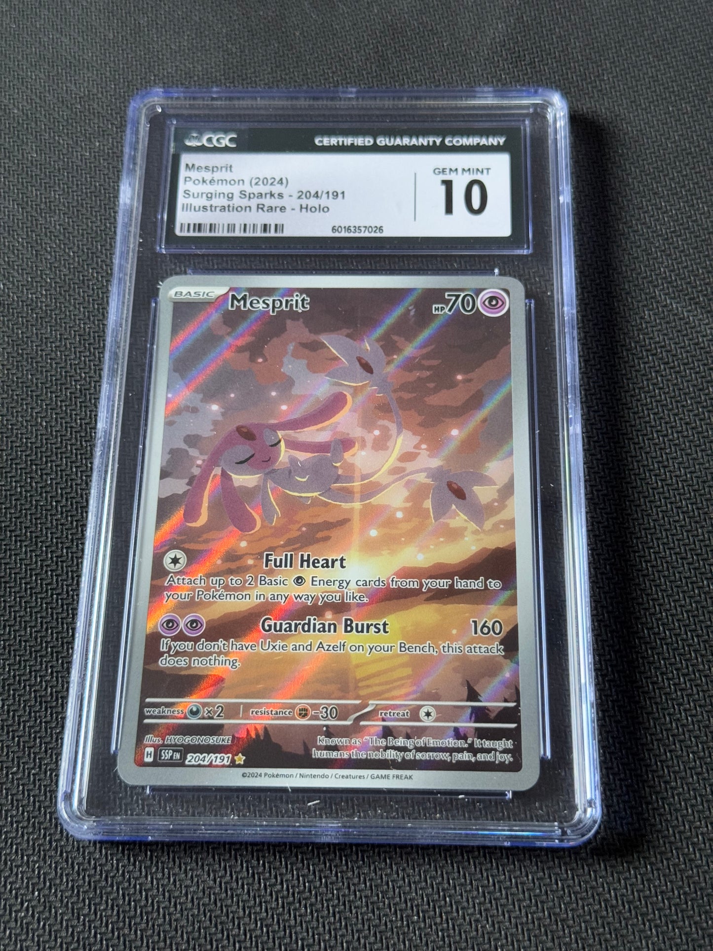 POKEMON TCG: Mesprit: Surging Sparks - 204/191 CGC Gem Mint 10