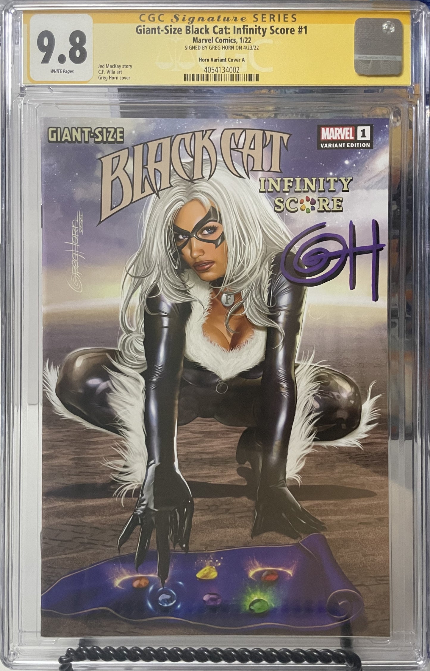 GIANT-SIZE BLACK CAT: INFINITY SCORE #1 CGC 9.8 SIGNATURE SERIES (2022)