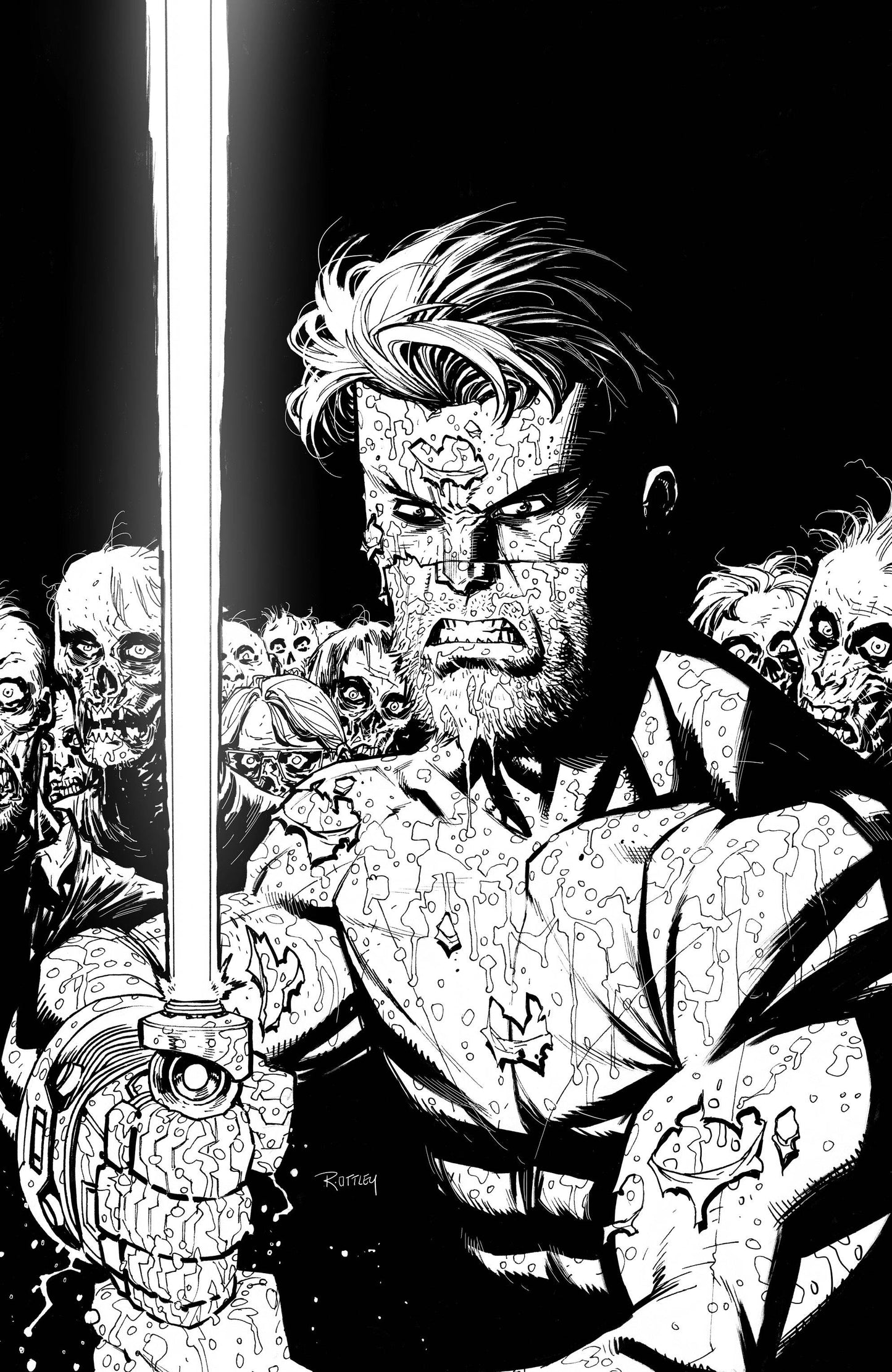 SKYBOUND X #1 CVR I 1:25 B&W OTTLEY