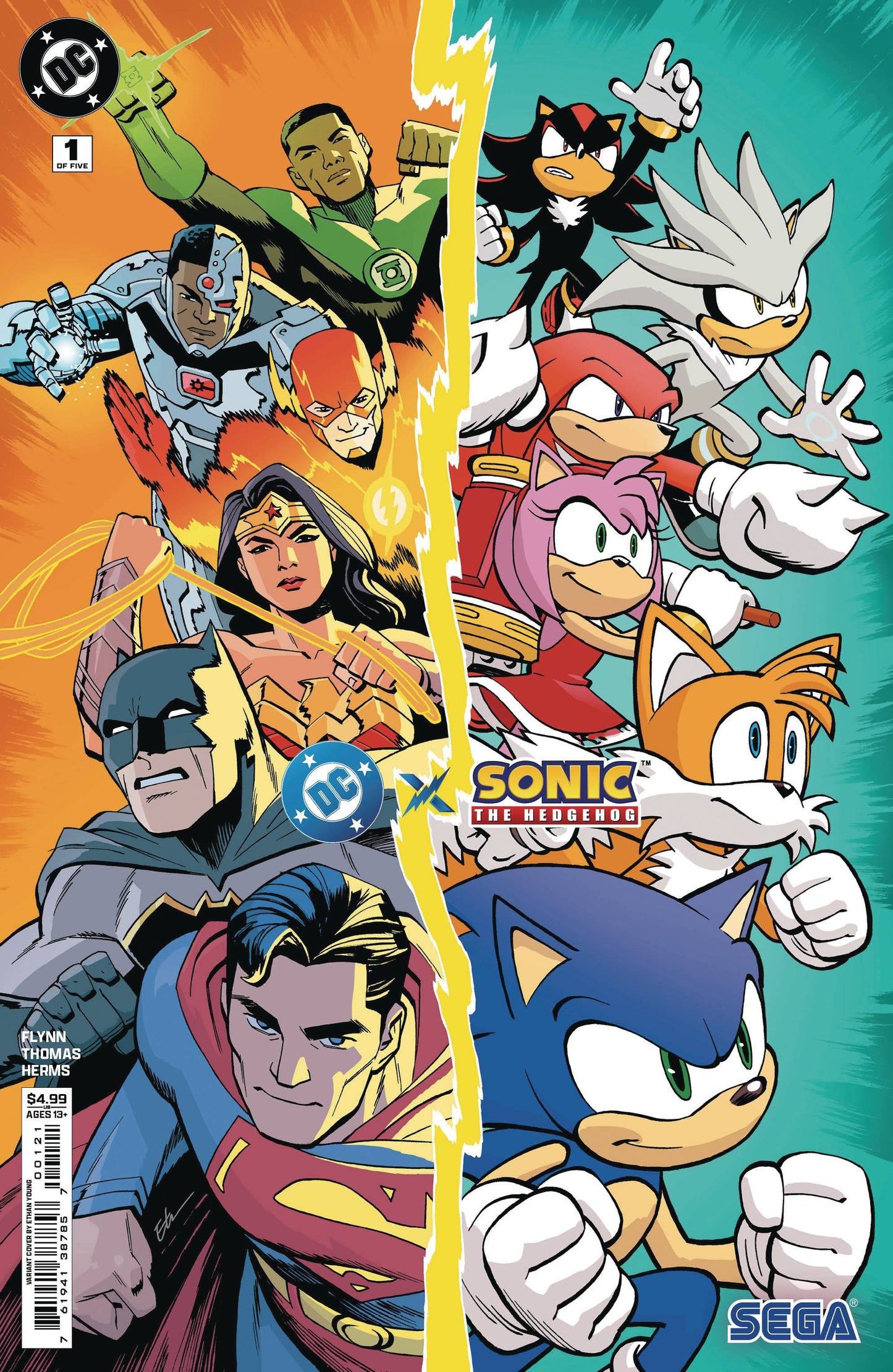DC X SONIC THE HEDGEHOG #1 (OF 5) CVR B ETHAN YOUNG