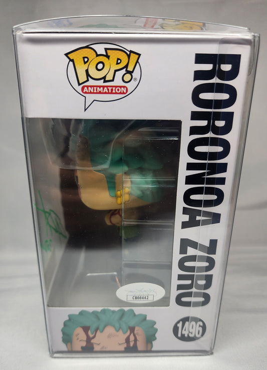 Pop Animation One Piece Roronoa Zoro #1496 Hot Topic Exclusive Signed