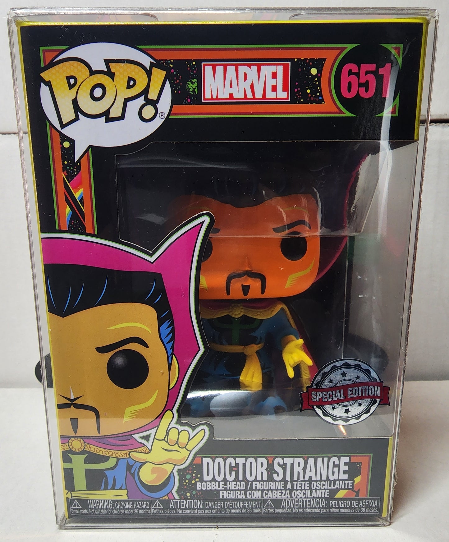 POP MARVEL DOCTOR STRANGE #651 BLACKLIGHT VINYL FIGURE