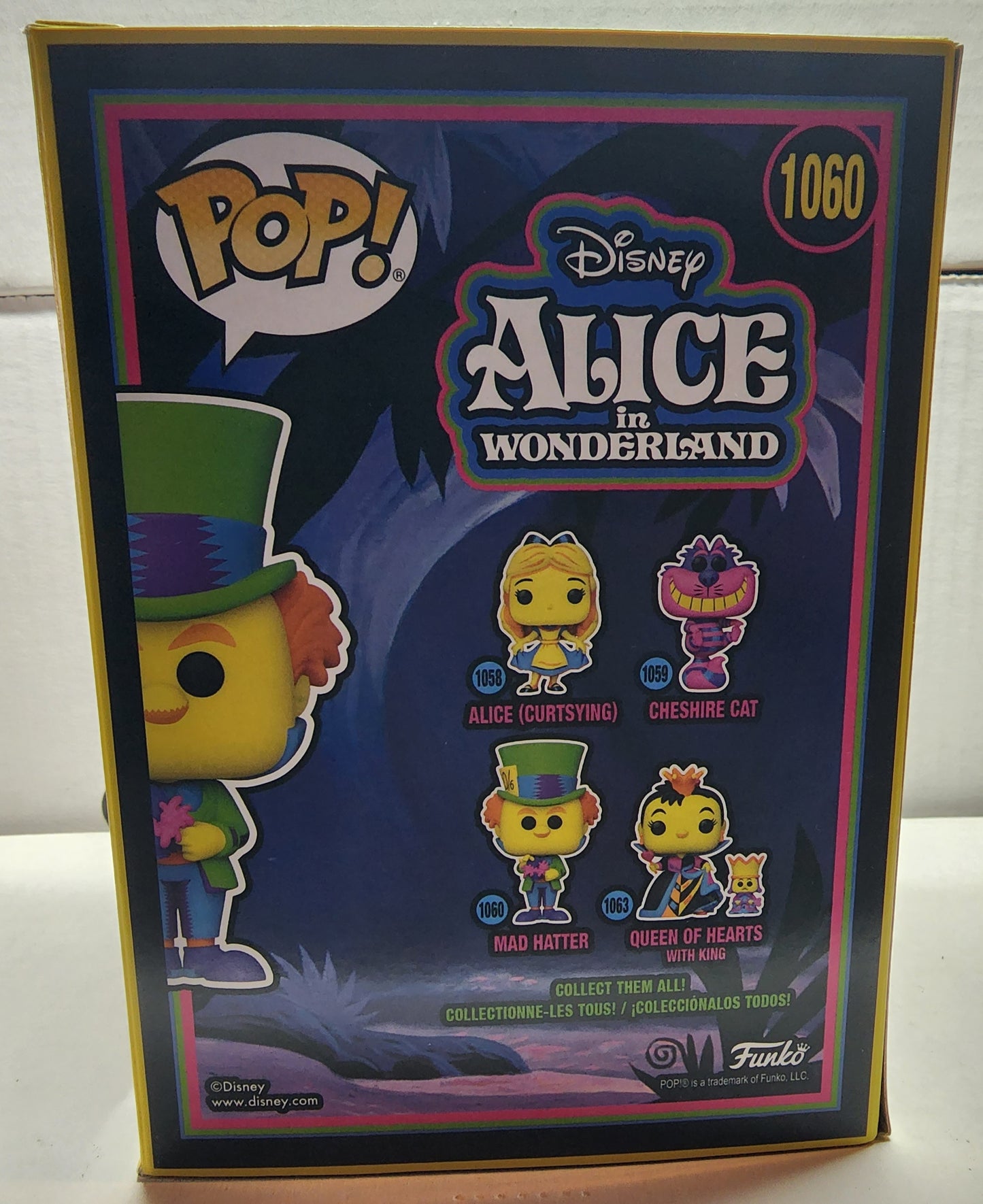 POP ALICE IN WONDERLAND MAD HATER #1060 BLACKLIGHT VINYL FIGURE