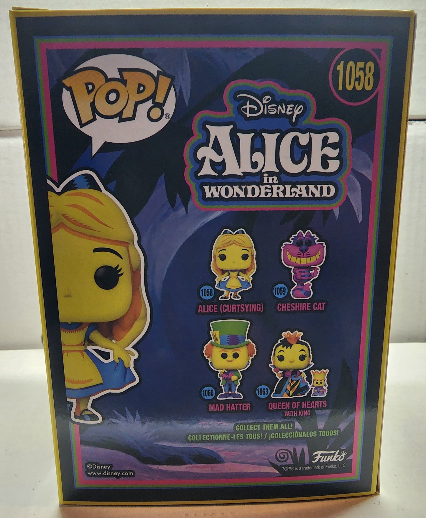 POP ALICE IN WONDERLAND ALICE (CURTSYING) #1058 BLACKLIGHT VINYL FIGURE