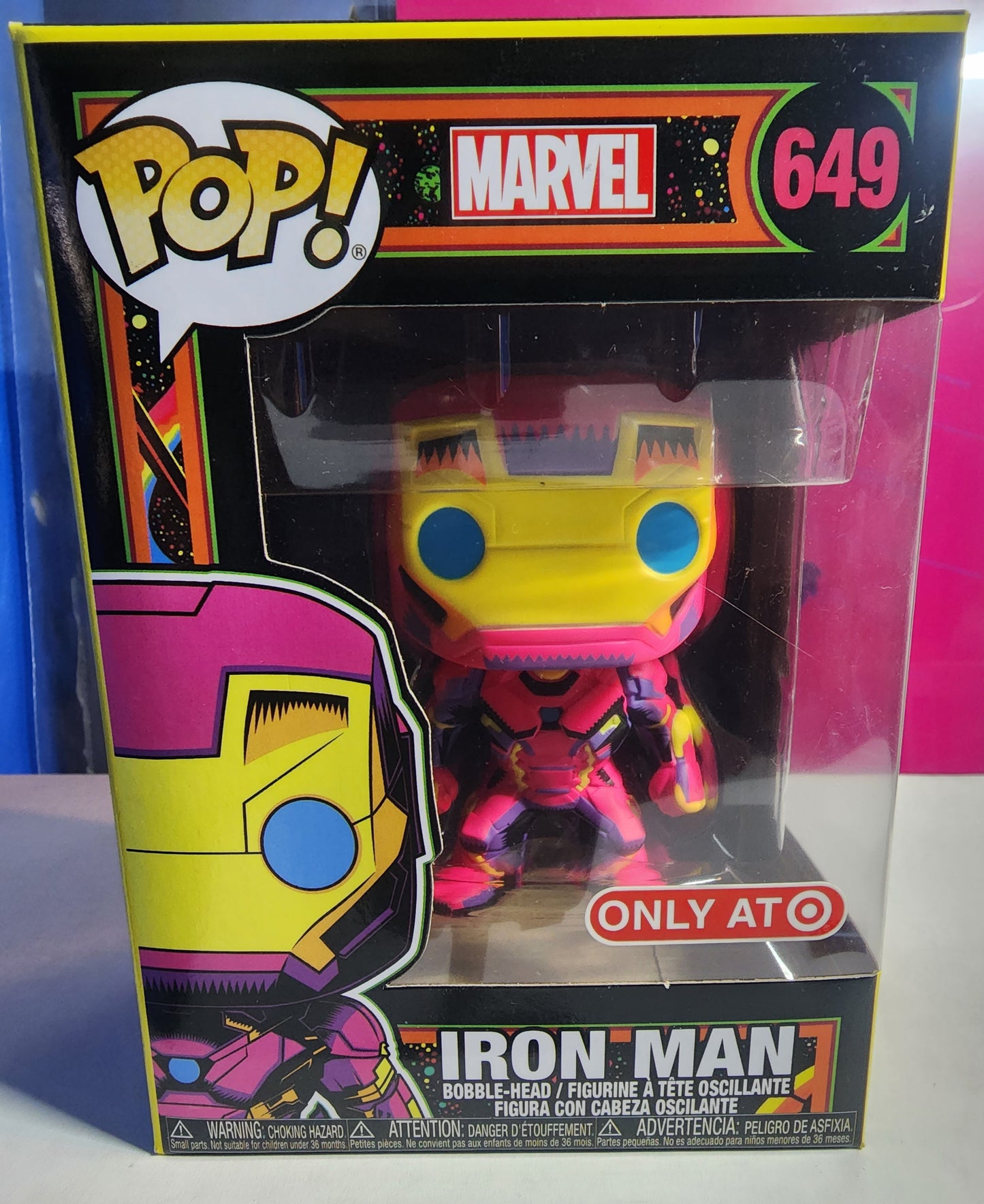 POP MARVEL IRON MAN #649 BLACKLIGHT VINYL FIGURE