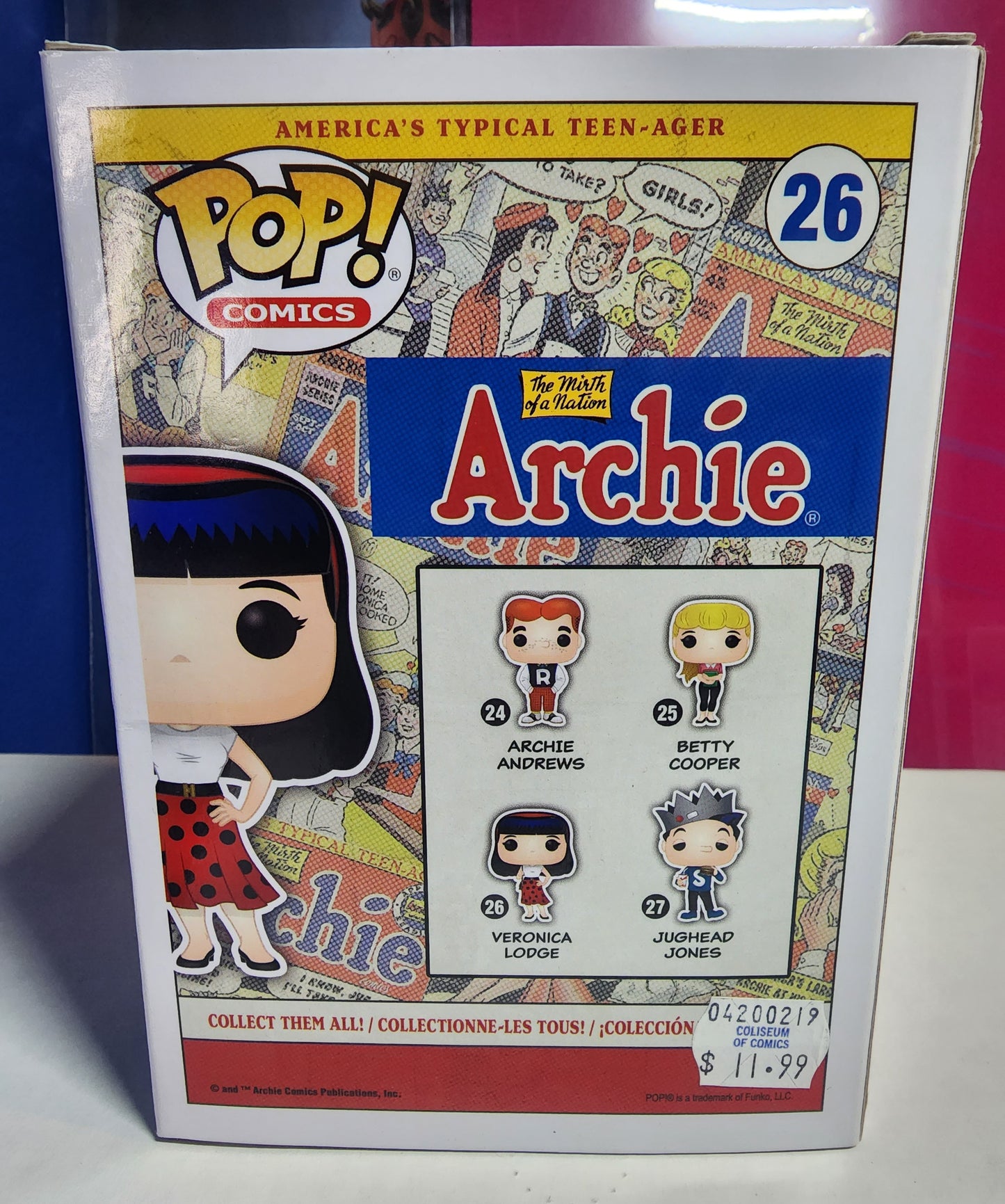 POP COMICS ARCHIE VERONICA LODGE #26 VINYL FIGURE