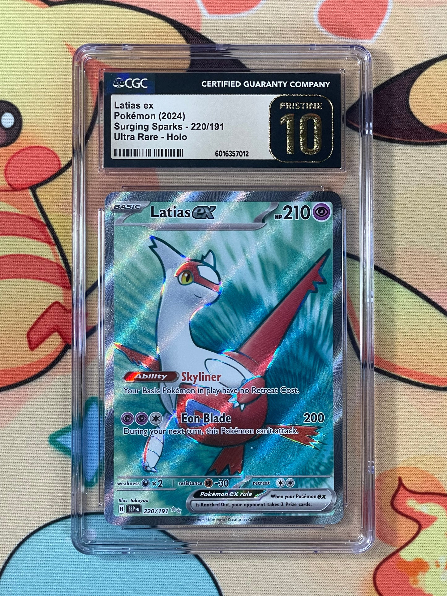 Pokemon Latias EX #220 Surging Sparks CGC Pristine 10