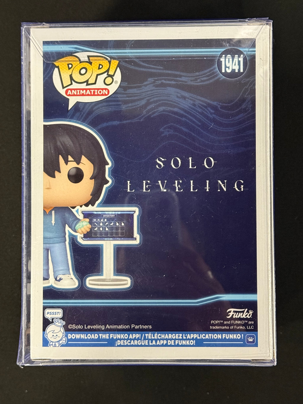 Funko Pop! Animation card featuring a character with a microphone on a dark background
