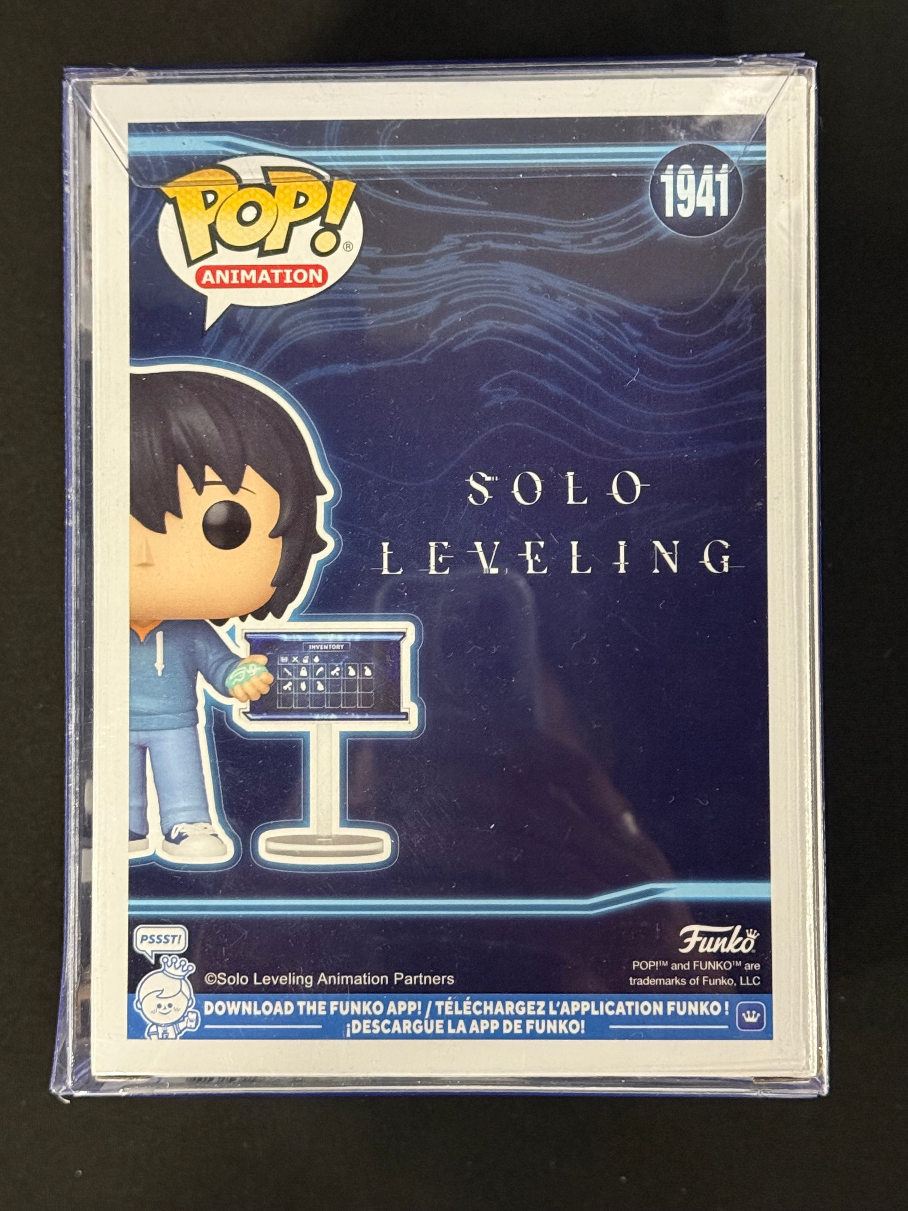 Funko Pop! Animation card featuring a character with a microphone on a dark background