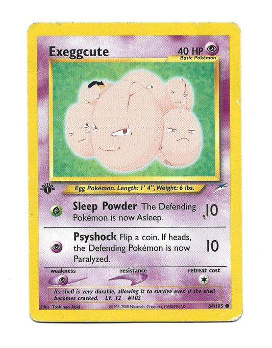 Exeggcute 64/105 Neo Destiny Vintage 2002 Pokemon Card (MP) -Vintage