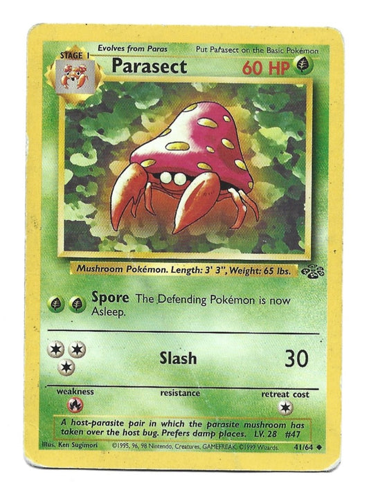 Parasect 41/64 Jungle Unlimited Pokemon TCG 1999 HP