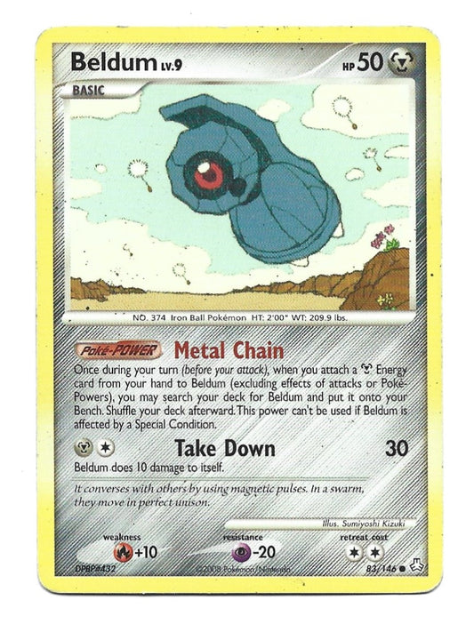 Beldum 83/146 Pokemon Legends Awakened Non Holo MP 2008 box-S3