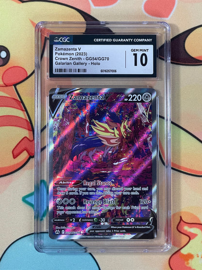 Zamazenta V GG54/GG70 Pokemon Crown Zenith: Galarian Gallery Holo CGC 10 GEM MINT