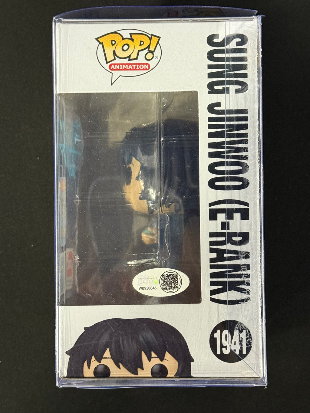 Funko Pop! vinyl figure packaging with 'Sung Jinwoo (E-Rank)' and '1947' branding.