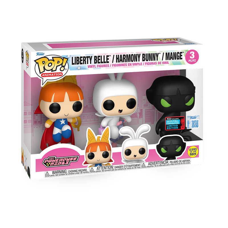 Funko Pop Animation Powerpuff Girls 3 Pack Glow In The Dark 2025 Fall Convention