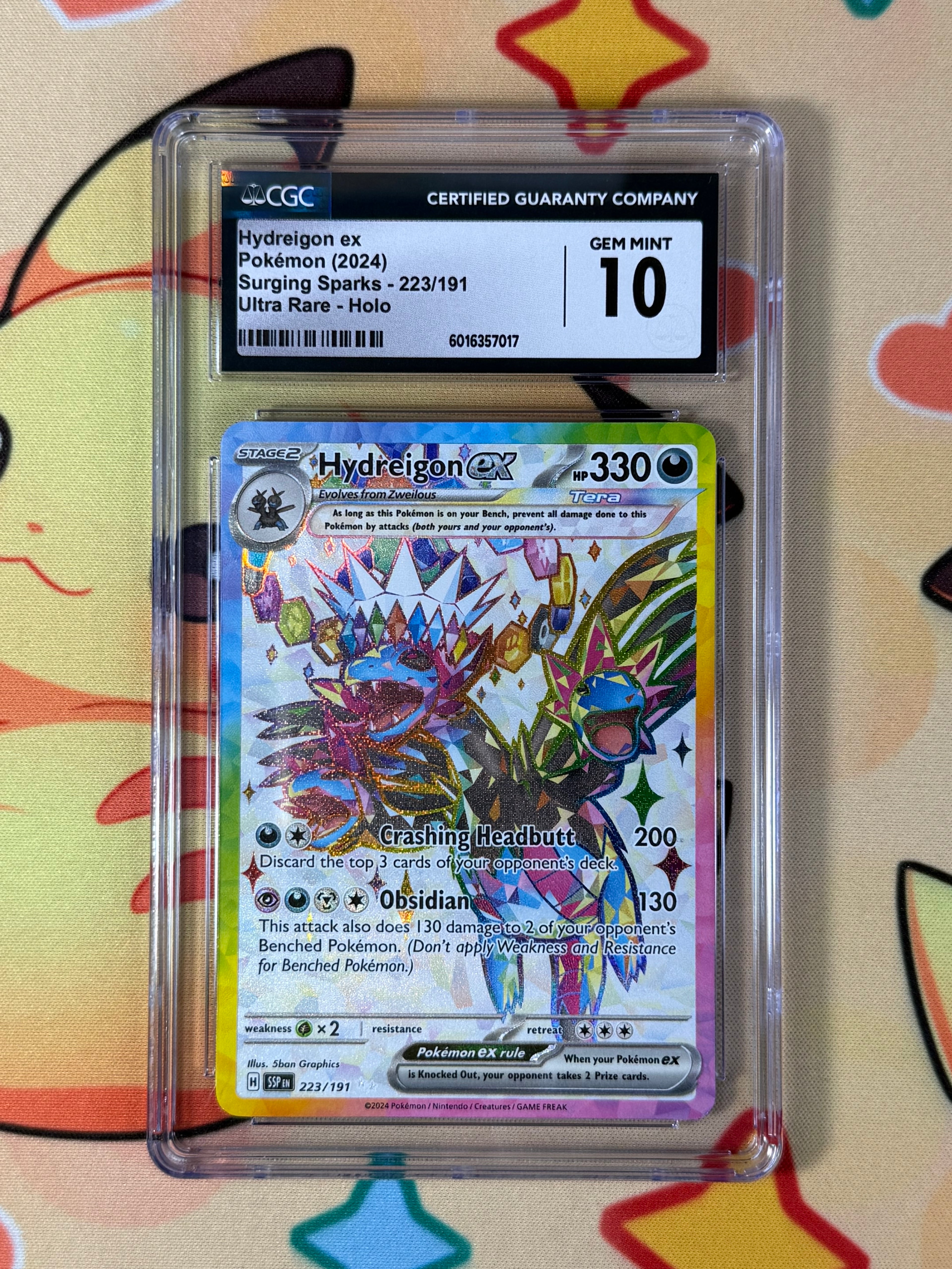 Pokemon Hydreigon EX Surging Sparks #223/191 Ultra Rare English CGC Graded 10