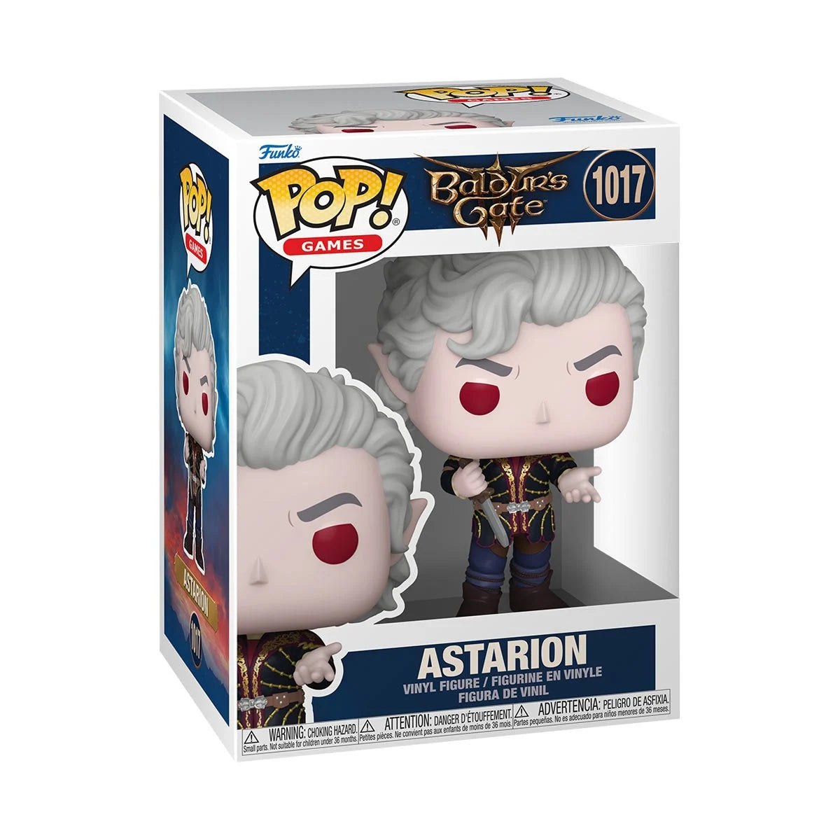 Funko Pop! vinyl figure packaging for Astarion from Baldur's Gate
