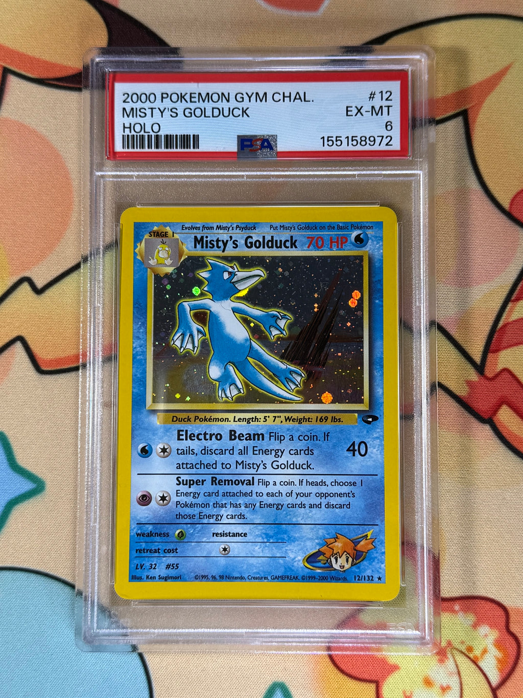 2000 Misty's Golduck 12/132 Gym Challenge Holo PSA 6