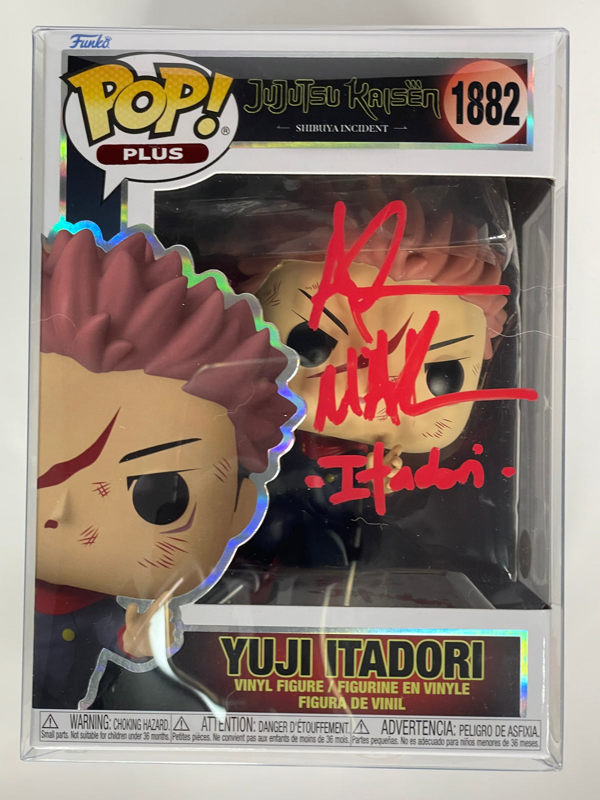 Funko Pop! Plus Jujutsu Kaisen Yuji Itadori #1882 - Signed - JSA 