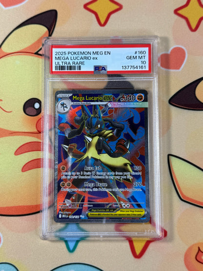 Pokemon Mega Lucario EX 160/132 Ultra Rare PSA 10