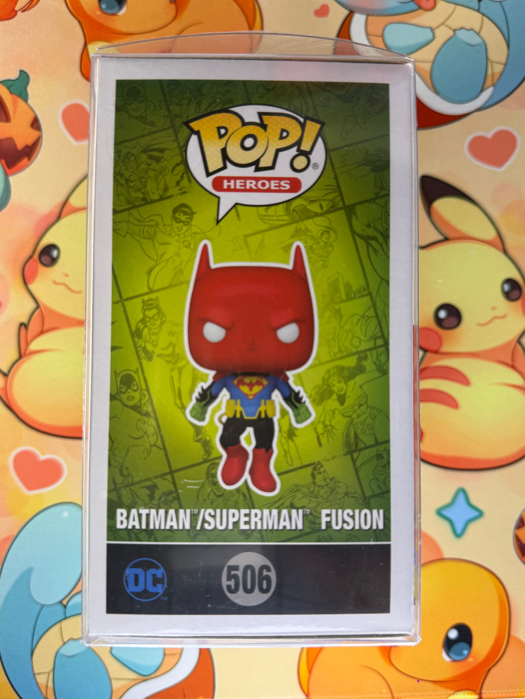 BATMAN/SUPERMAN FUSION 2024 SDCC EXCLUSIVE SHARED STICKER FUNKO POP FIGURE OFFICIAL CON STICKER - SIGNED BY DAN MORA IN GREEN