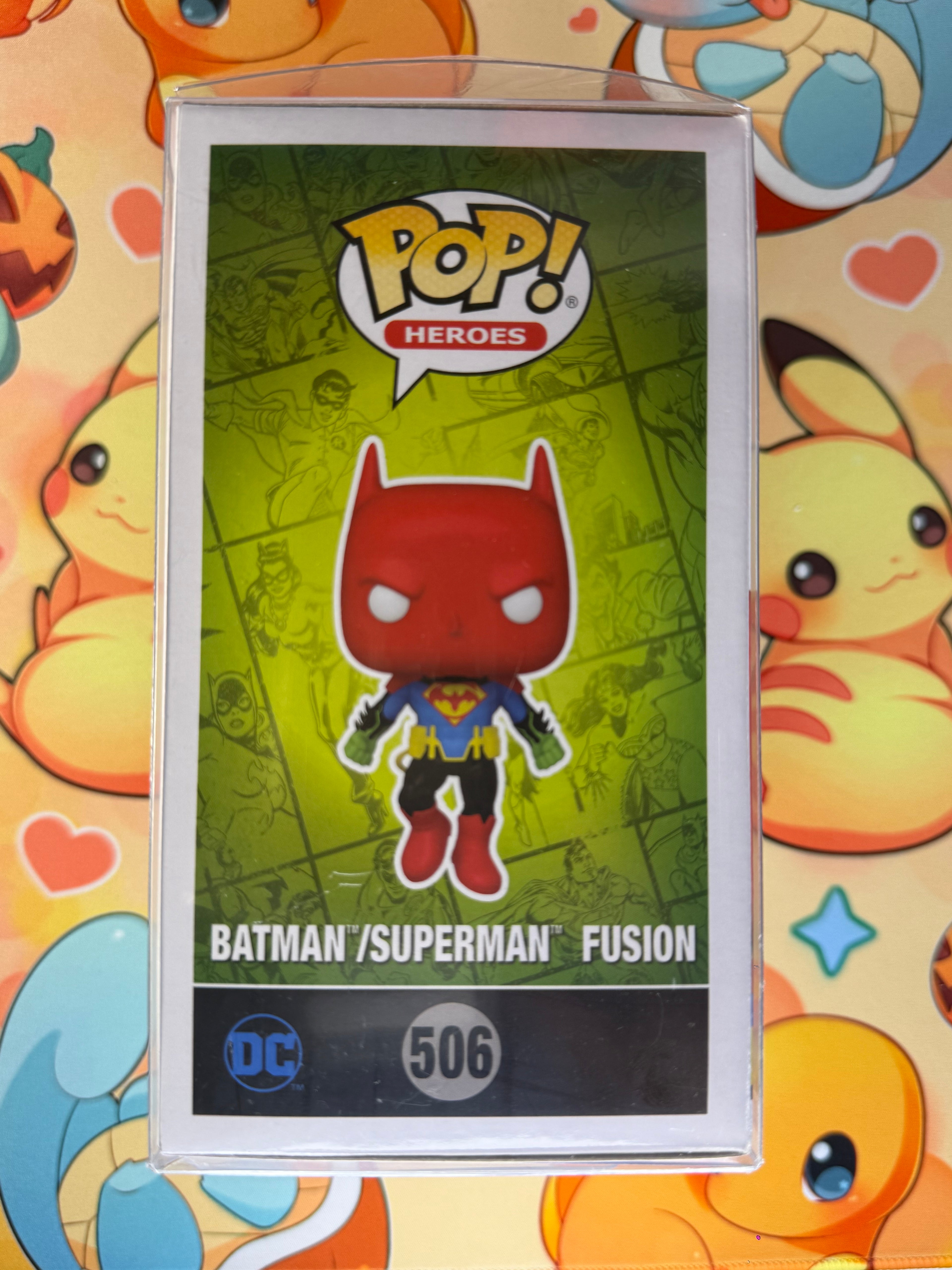 BATMAN/SUPERMAN FUSION 2024 SDCC EXCLUSIVE SHARED STICKER FUNKO POP FIGURE OFFICIAL CON STICKER - SIGNED BY DAN MORA IN GREEN