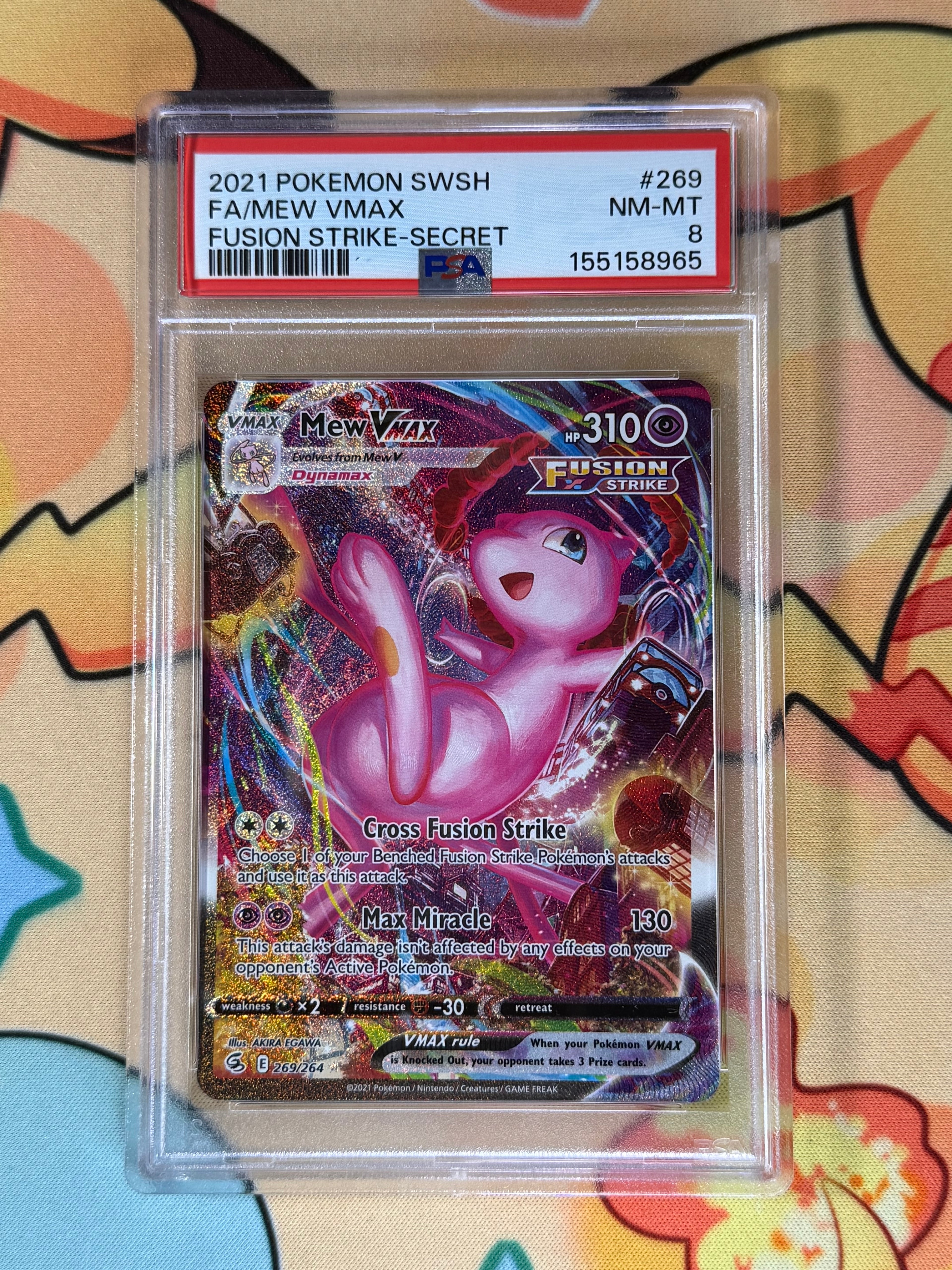 2021 Pokemon Sword & Shield Fusion Strike Mew VMAX FA -Secret PSA 8 26 Far Out Comics 2021 Pokemon Sword & Shield Fusion Strike Mew VMAX FA -Secret PSA 8 26 Far Out Comics
