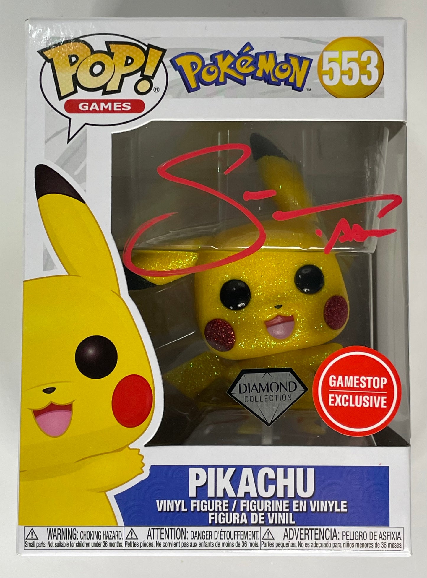 Pop Games Pokemon Pikachu #553 Signed