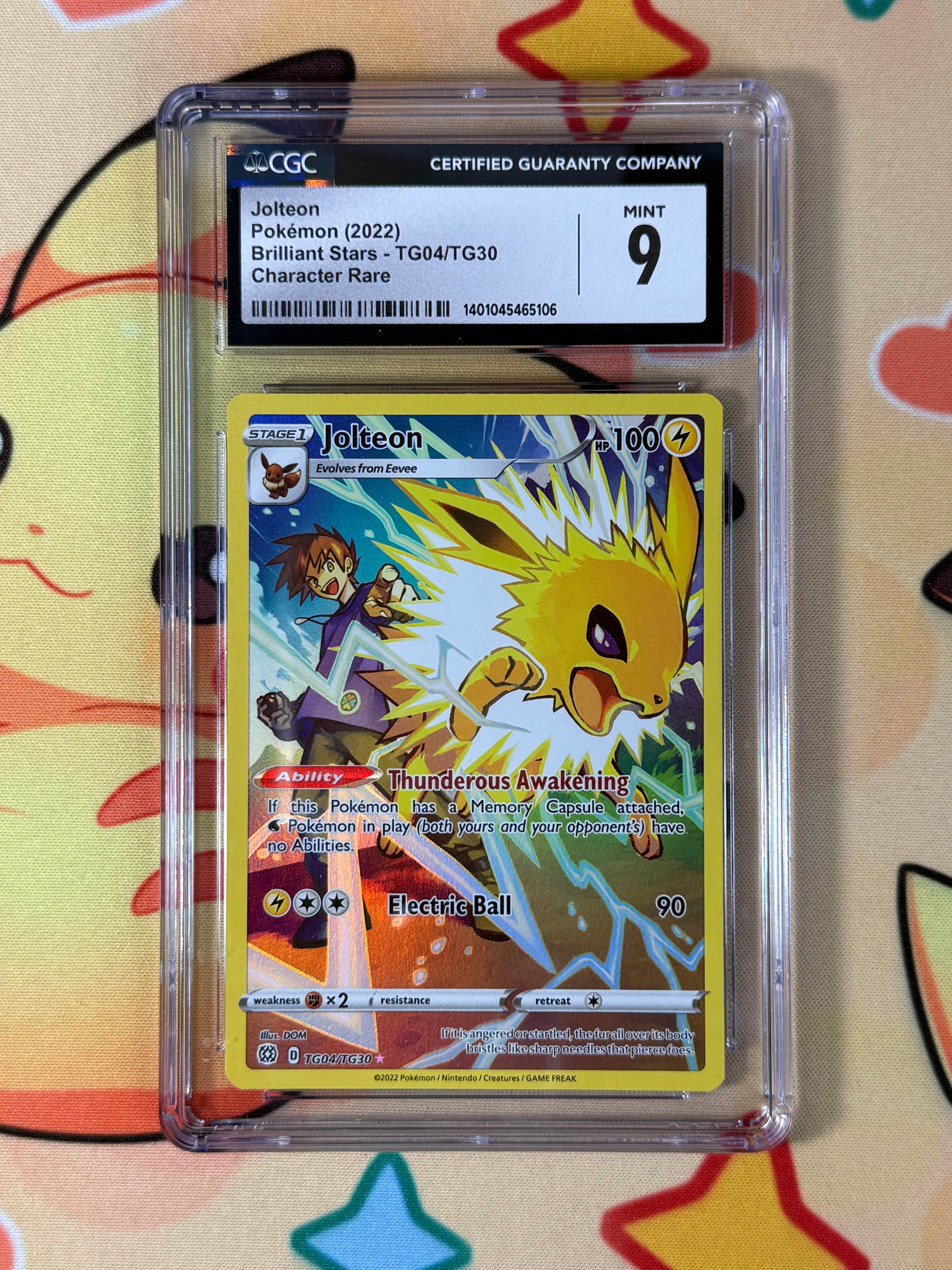 Pokemon TCG  Jolteon TG04/TG30 Brilliant Stars Trainer Gallery Holo CGC 9 MINT