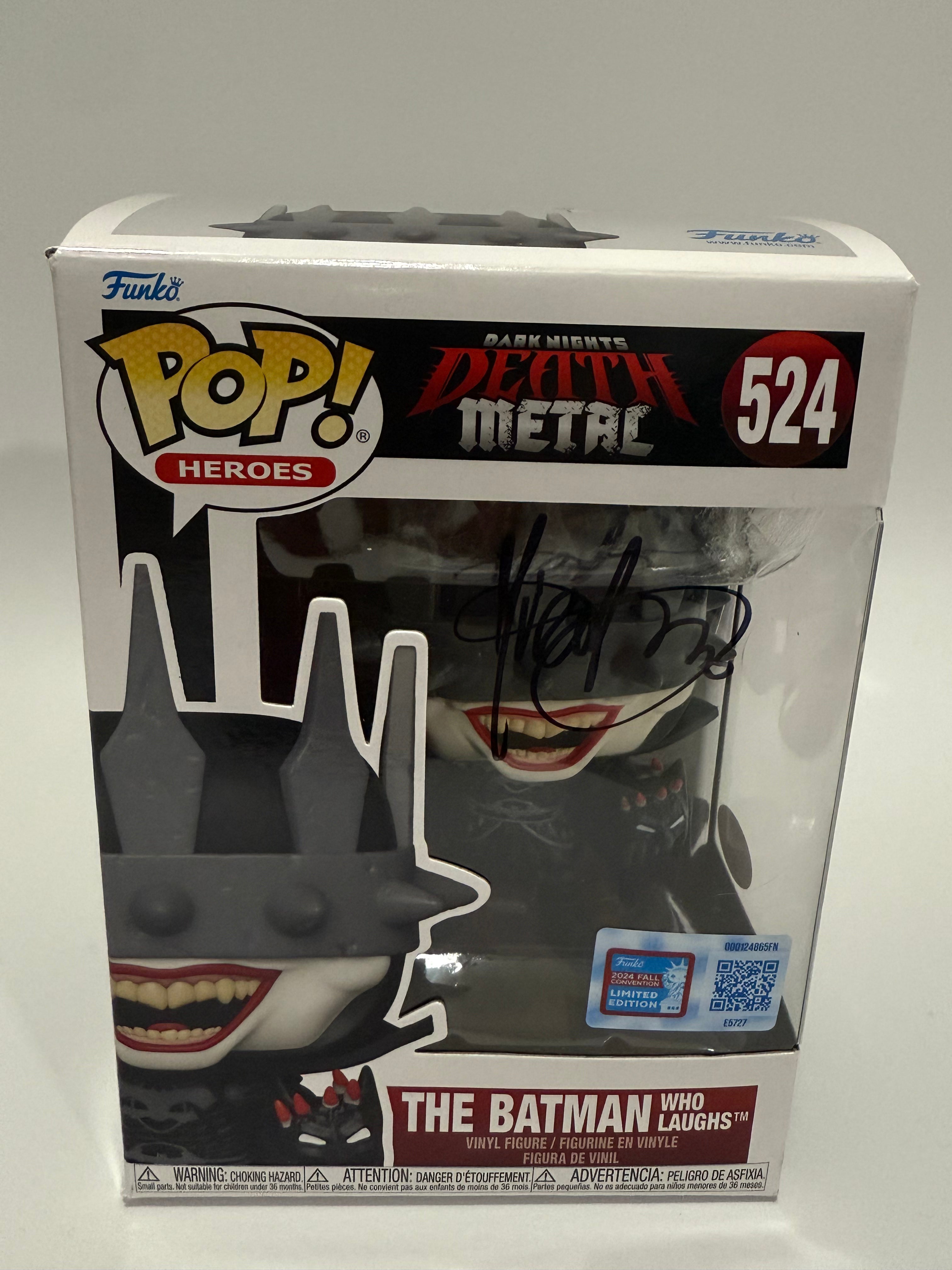 Pop Heroes Dark Knights Dark Metal The Batman Who Laughs #524 Signed
