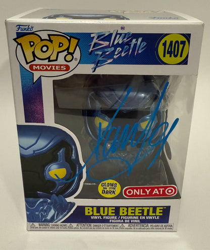 Pop Movies Blue Beetle Blue Beetle #1407 Glow In The Dark Signed