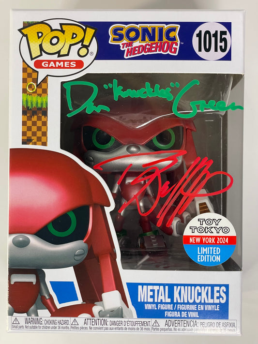 Pop Games Sonic The Hedgehog Metal Knuckles #1015 Signed by Dan Green & Brian Drummond