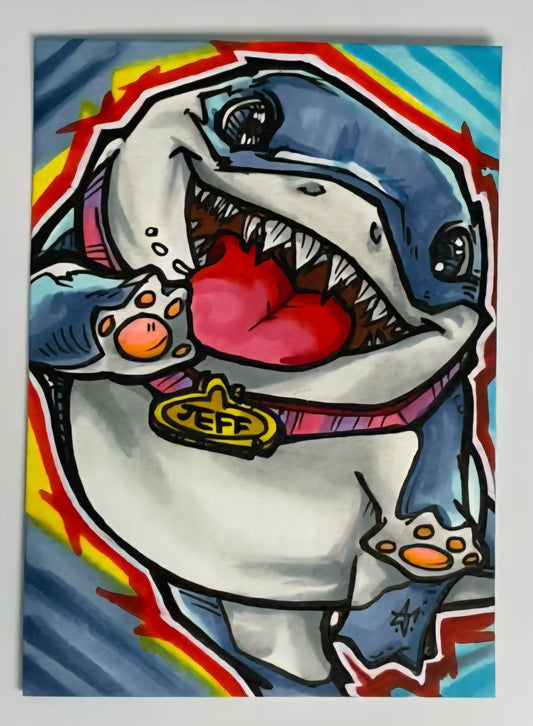 CUSTOM CARD ART JEFF THE LAND SHARK